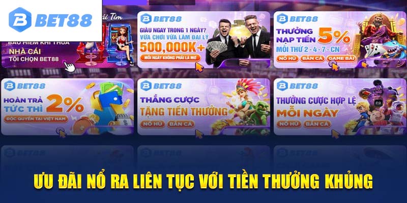 Một số khuyến mãi tại sảnh game nổ hũ